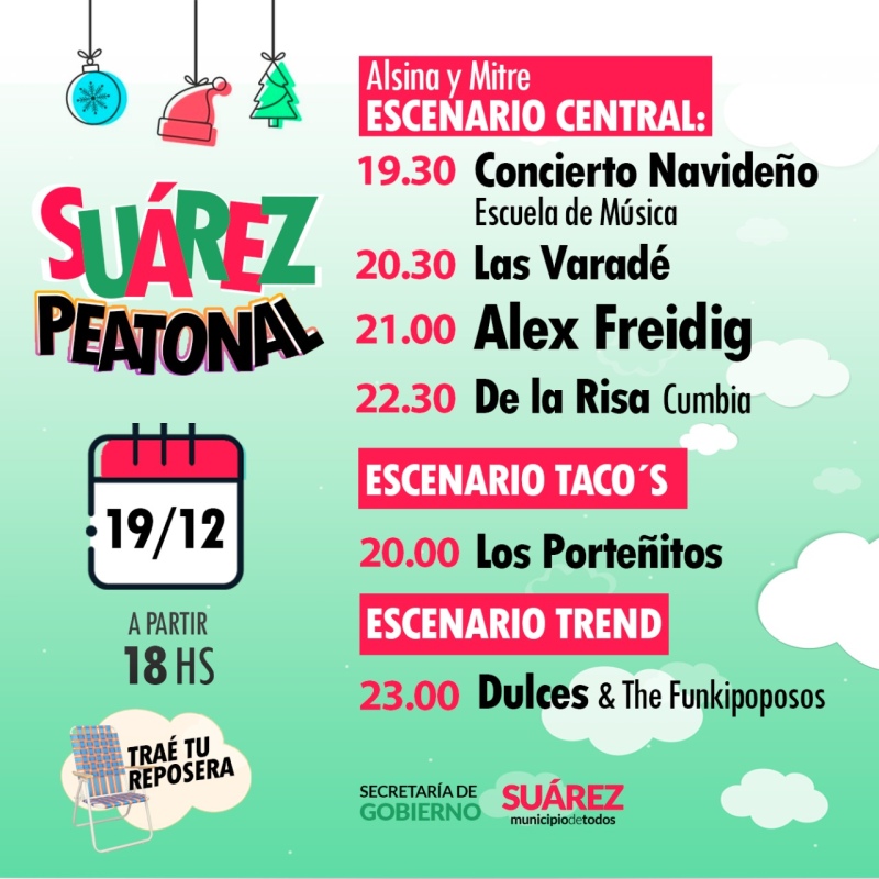 Este domingo llega Suárez Peatonal