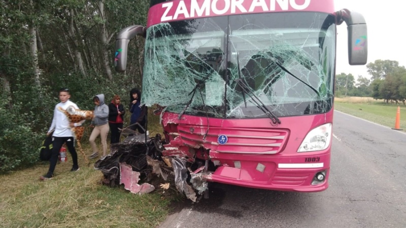 Ruta 41: choque fatal entre un auto y un micro con pasajeros bahienses