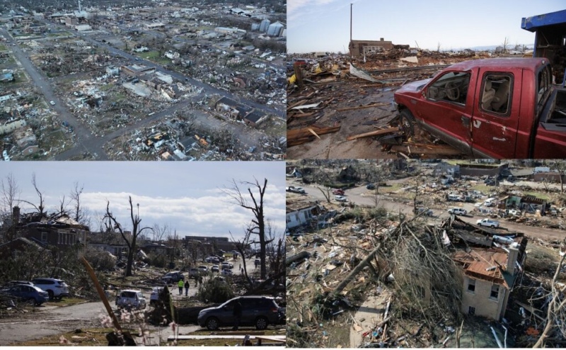 Imágenes impactantes: así quedó Estados Unidos tras los devastadores tornados que dejaron más de 80 muertos