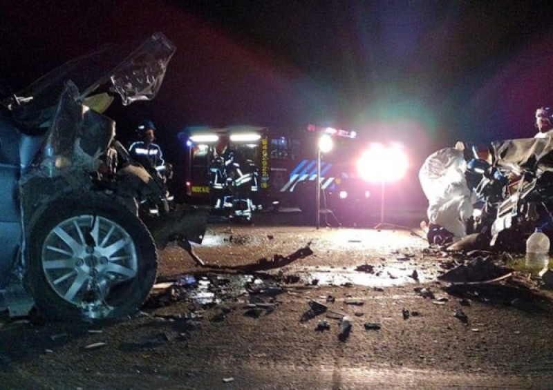 Cinco integrantes de una familia murieron en un choque frontal en la ruta nacional 35