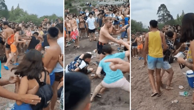 Córdoba: una fiesta a la orilla del río terminó con una batalla campal entre jóvenes