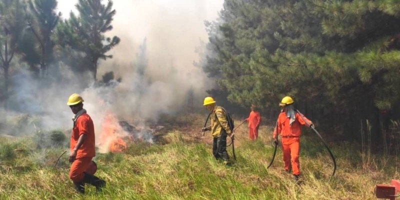 Todavía hay focos de incendios activos en distintas zonas de Corrientes como Caá Catí.