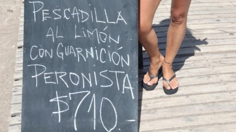 “Pescadilla al limón con guarnición peronista”: el particular menú de un local gastronómico de Monte Hermoso