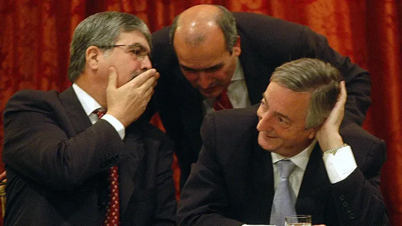 Julio De Vido, José López y Néstor Kirchner