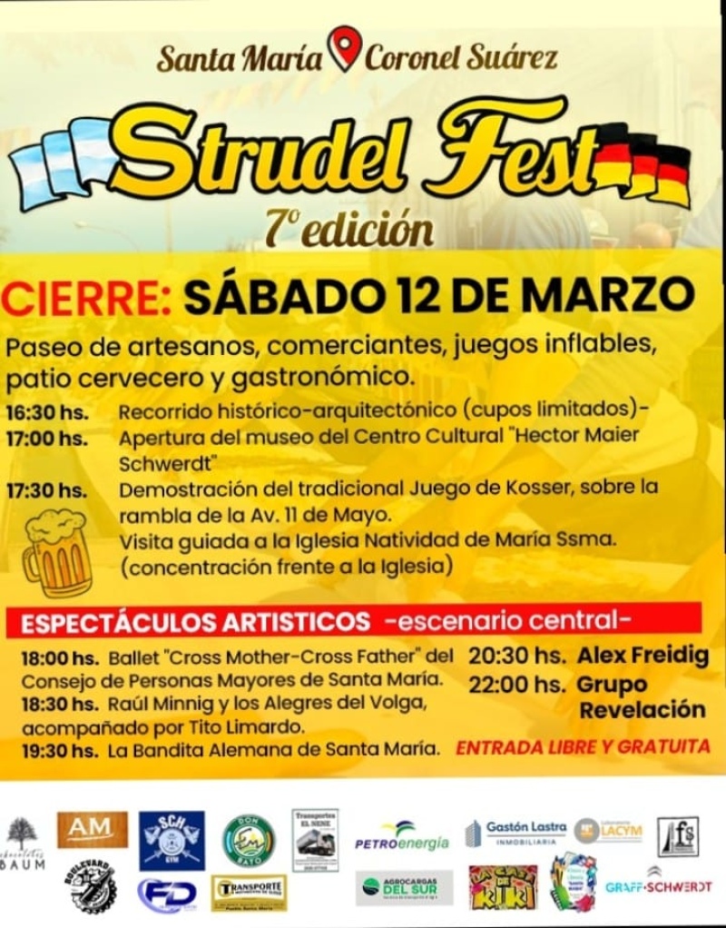 Este sábado será la fiesta de cierre de la Strudel Fest