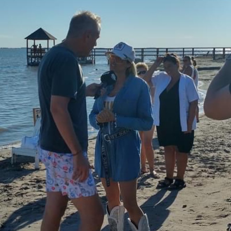 Marley y Xipolitakis estuvieron en Carhué y Epecuén