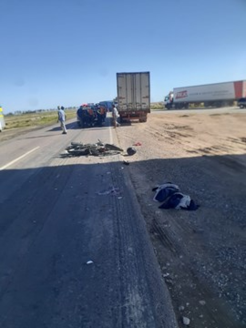 Un motociclista falleció tras un choque en ruta 33