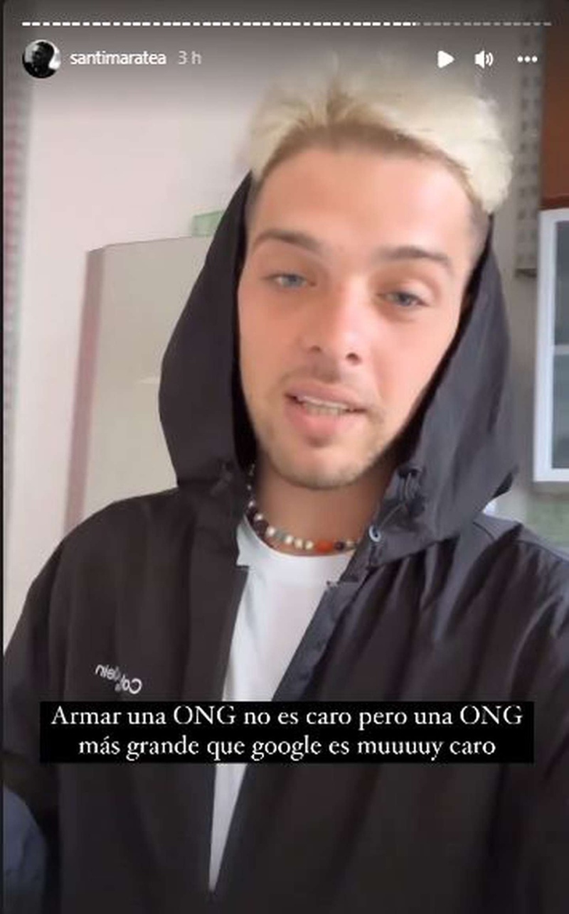 Santi Maratea explicó que quiere armar la ”ONG más grande de la Argentina”. 