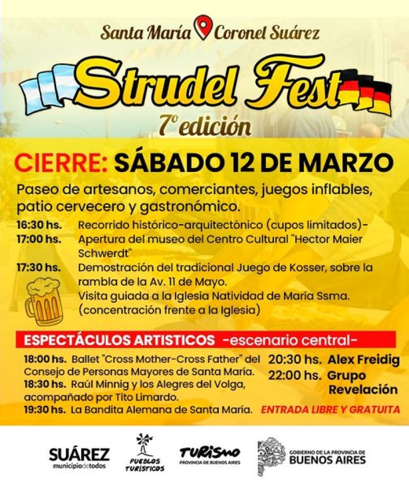 Strudel Fest: Gran cierre este sábado 12 de marzo