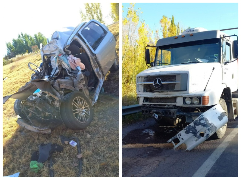 Una mujer murió tras chocar de frente con un camión en Ruta 40