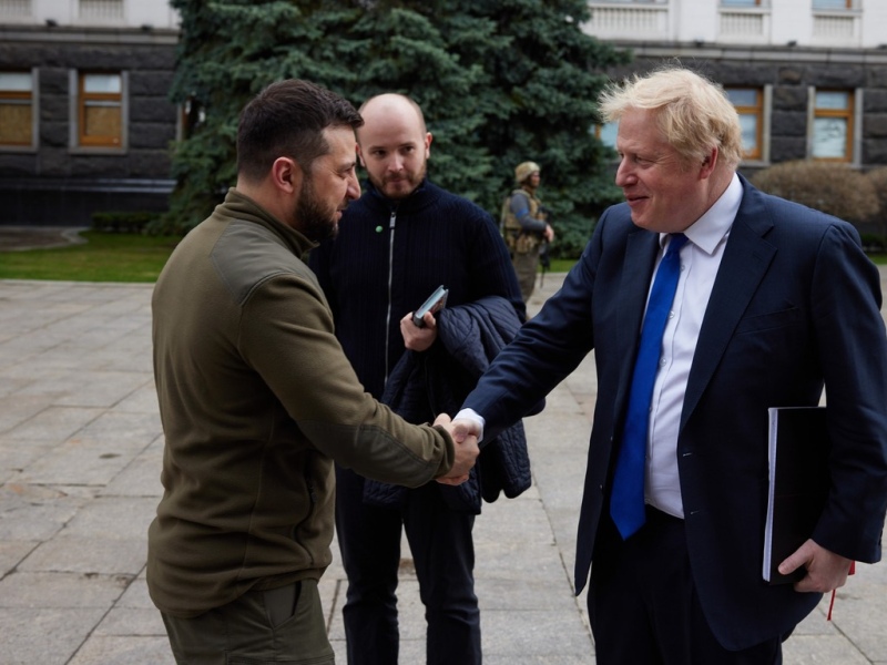 Boris Johnson se reunió con Zelenski en Kiev en una visita no anunciada