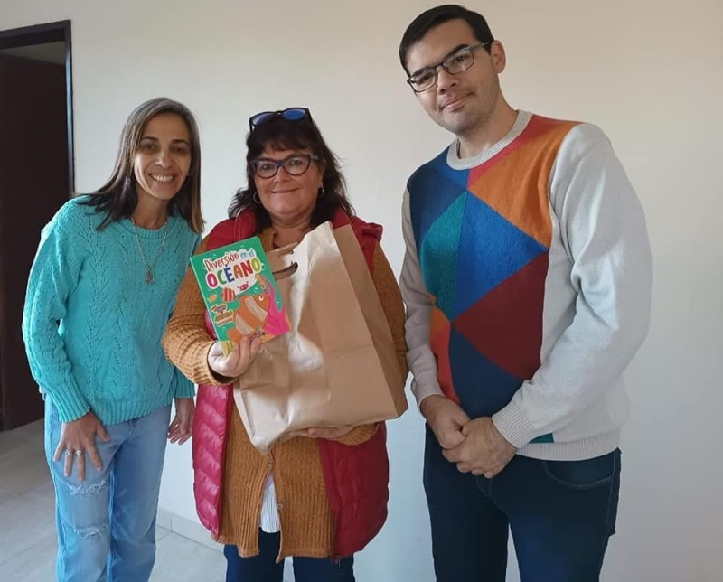 La senadora Moirano entregó material para entidades de Huanguelén