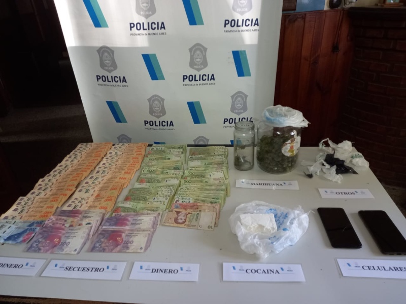 Tras un exitoso allanamiento detuvieron a dos personas por comercialización de cocaína y marihuana