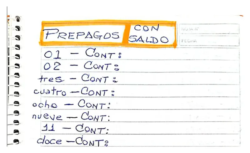 Más anotaciones en el cuadernillo del imputado