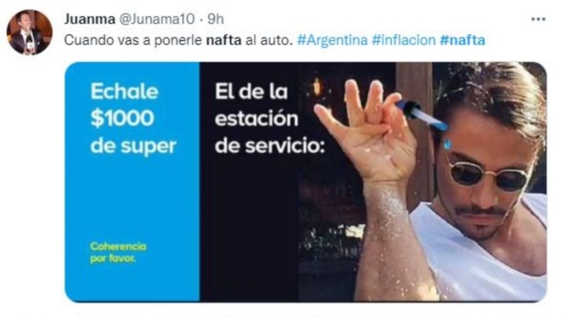 Subió la nafta y volvieron los memes