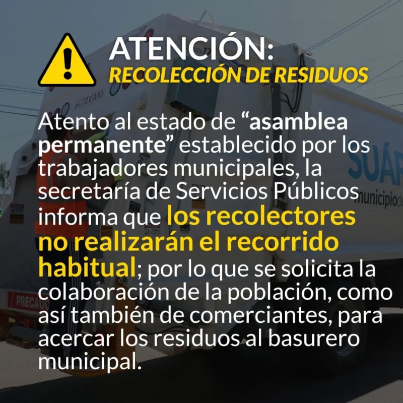 El municipio quiere que los vecinos lleven sus residuos al basurero municipal