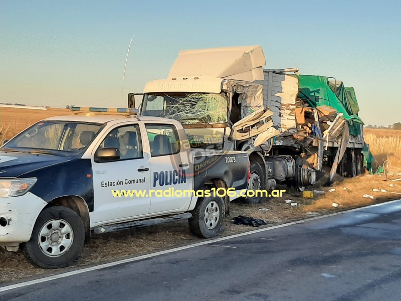 Un joven chofer de 33 años falleció en grave accidente de camiones en Ruta 65.