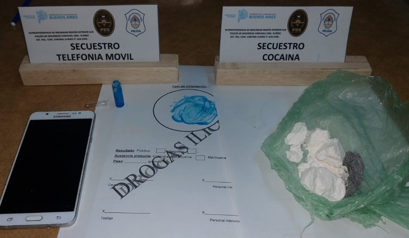 Detuvieron en San José a un hombre con 62 gramos de cocaína