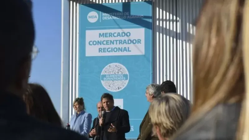 Kicillof inauguró el mercado concentrador de frutas y verduras en Coronel Suárez