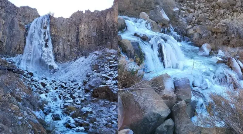 La ola polar congeló una reconocida cascada en Neuquén: “Es un espectáculo maravilloso”