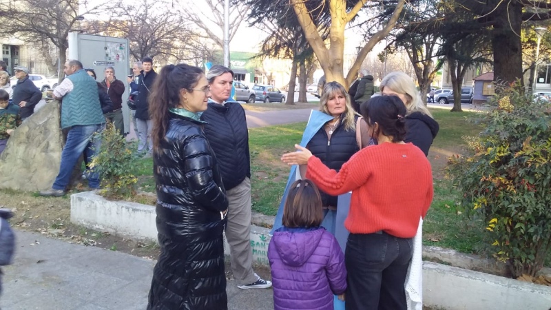 También hubo protesta en Coronel Suárez