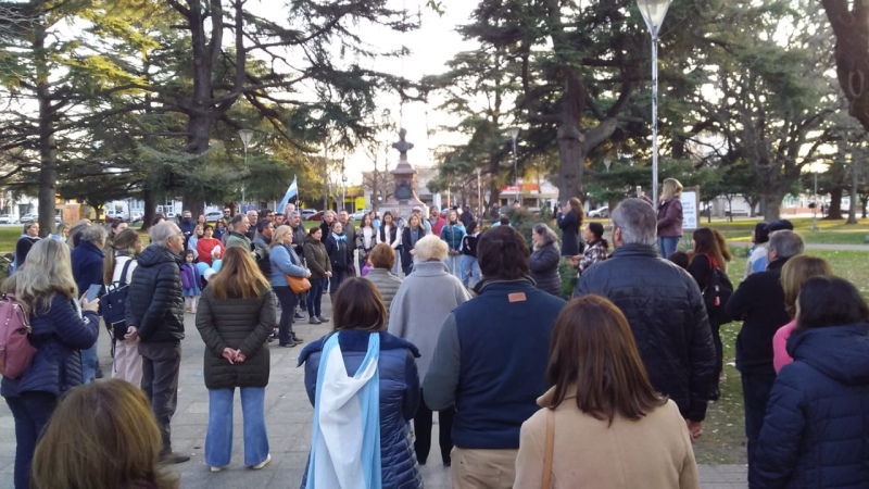 También hubo protesta en Coronel Suárez