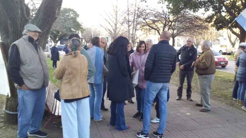 También hubo protesta en Coronel Suárez