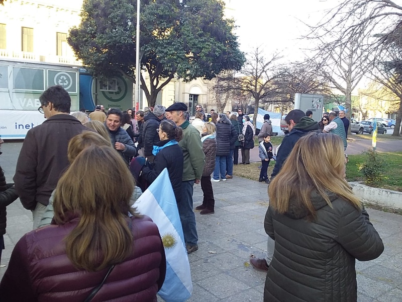 También hubo protesta en Coronel Suárez