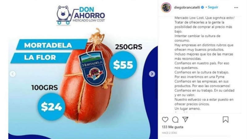 Diego Brancatelli tuvo que cerrar su supermercado ”Don Ahorro”