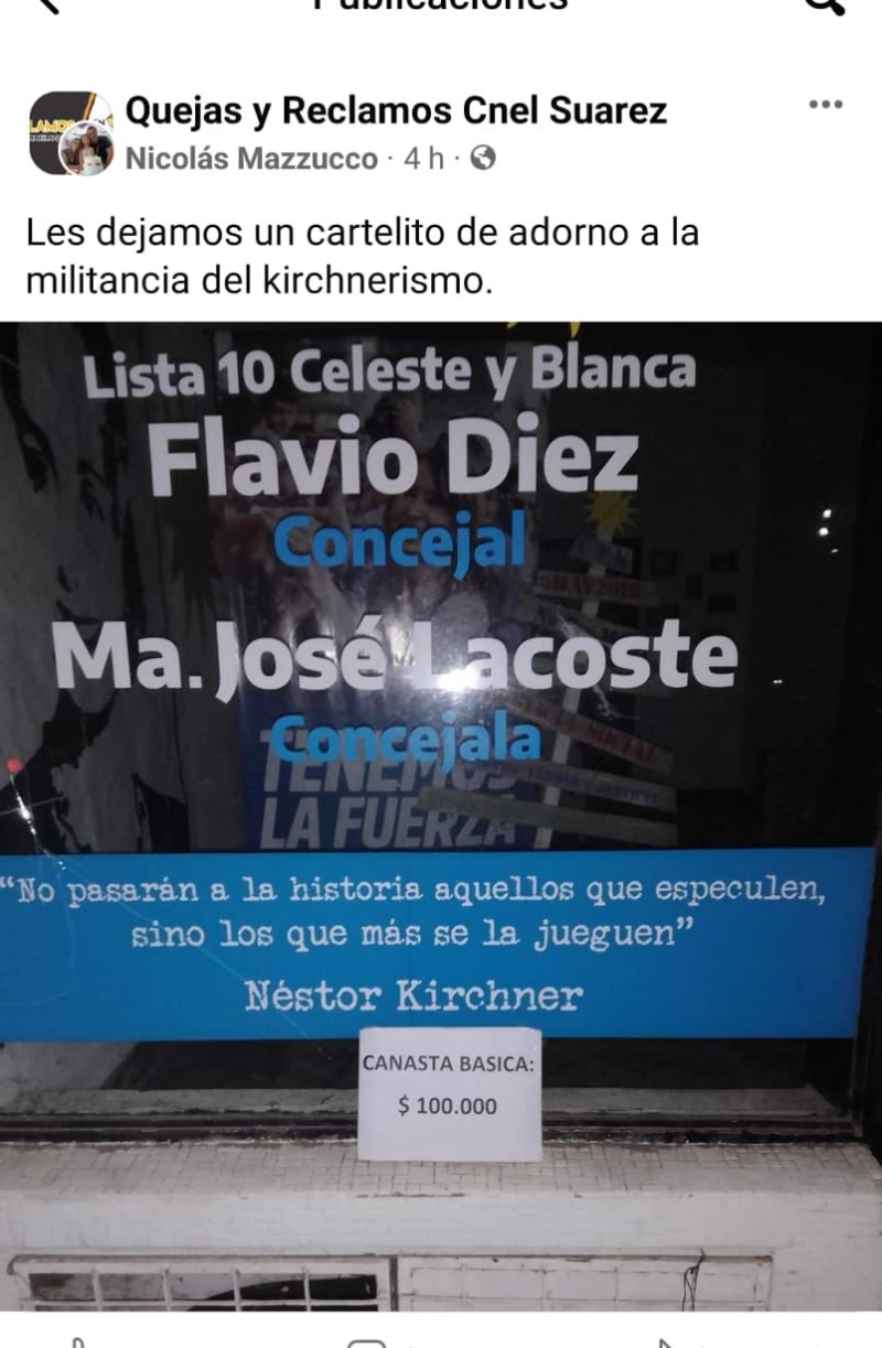 ”El oscuro personaje de Flavio Diez vuelve a recurrir a las operaciones políticas, en esta oportunidad yo soy su objetivo”.