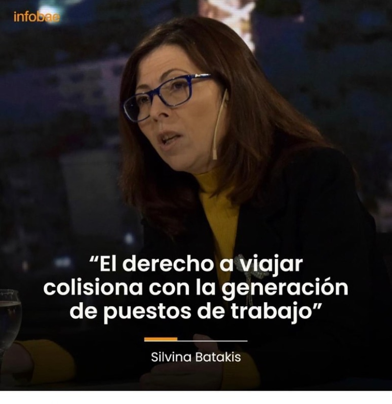 Silvina Batakis: “El derecho a viajar colisiona con la generación de puestos de trabajo”