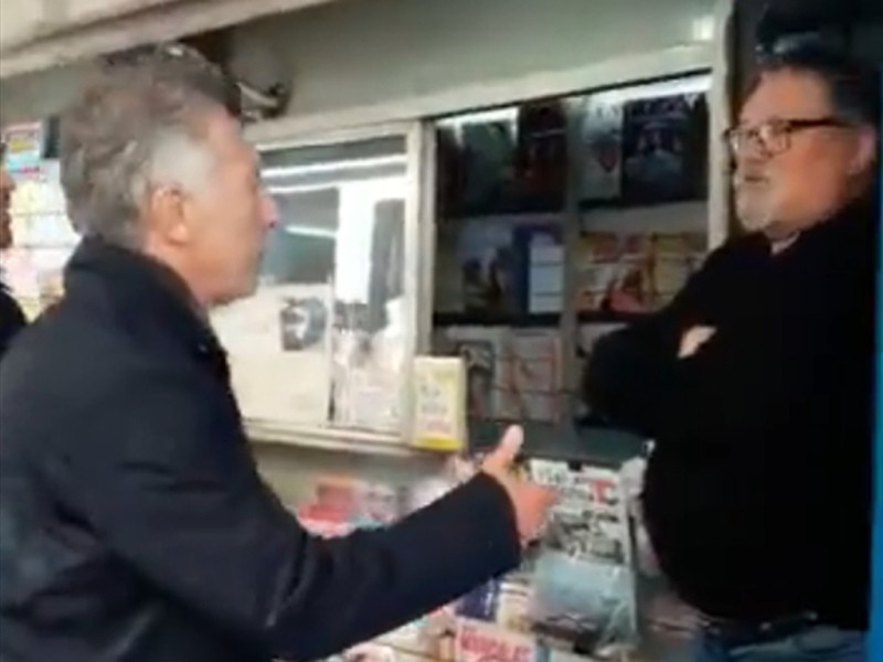 El kiosquero que le negó la mano se llama Eduardo ”Mingo” Gulone y es militante del socialismo del Frente de Todos