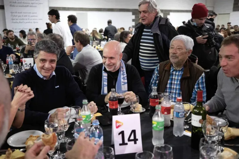  Jorge Macri, Horacio Rodríguez Larreta, Dante Camaño y Diego Santilli, en el locro donde fue encumbrado el candidato a jefe de Gobierno