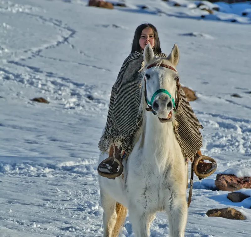 Ruth Fuentes y su caballo Moro