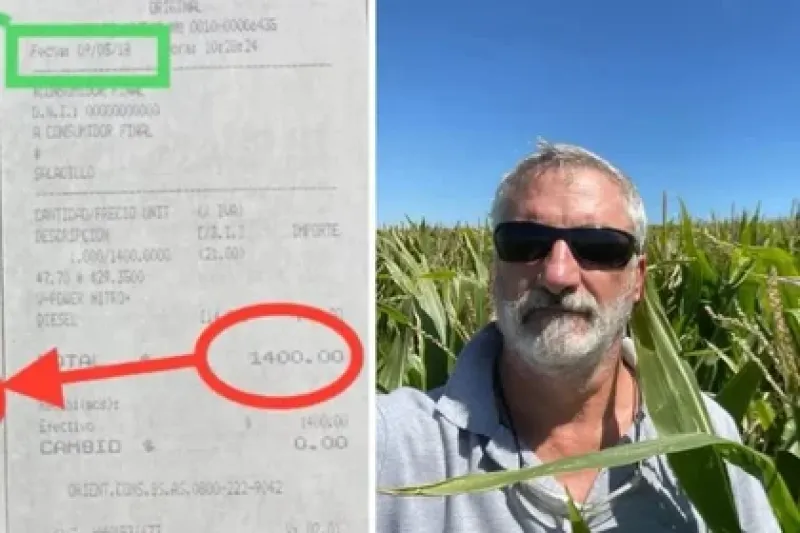 Un hombre encontró un ticket de lo que pagó por el gasoil en 2018 y se volvió viral: “Me impactó el cambio en tan pocos años”