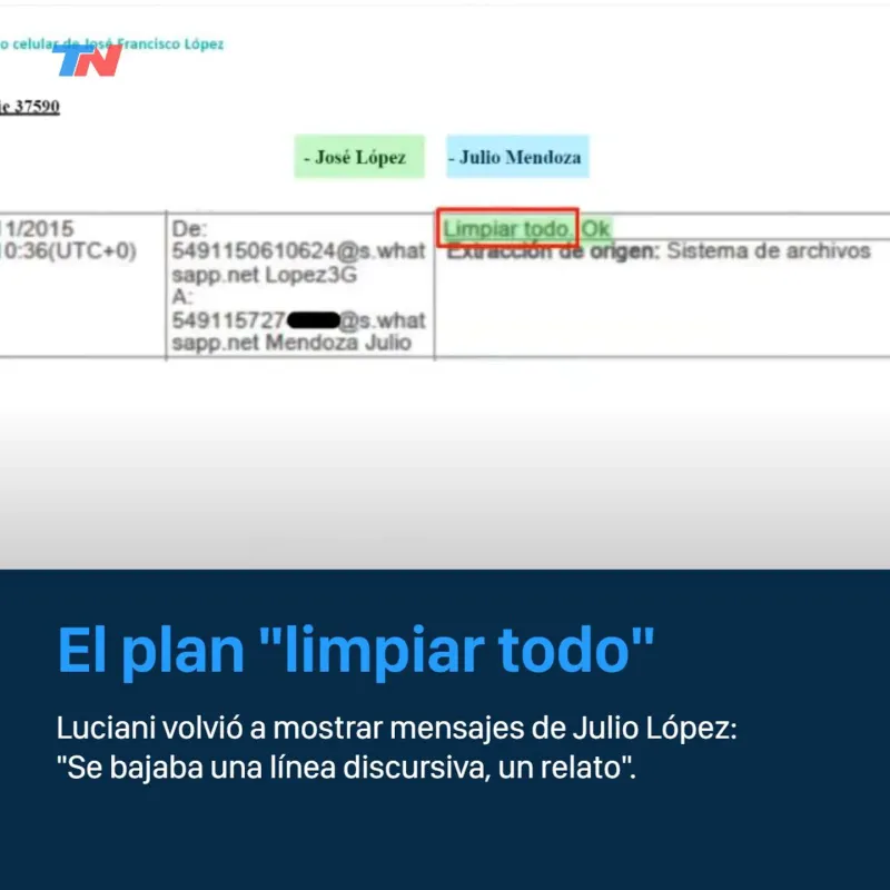 “Para que la señora vea”: Luciani mostró más chats que comprometen a Cristina Kirchner en la causa Vialidad