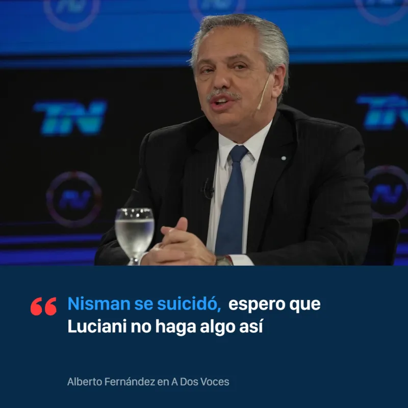 Alberto Fernández: “Nisman se suicidó, espero que el fiscal Luciani no haga algo así”