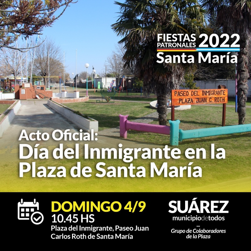 Acto oficial: Día del Inmigrante en la plaza de Santa María