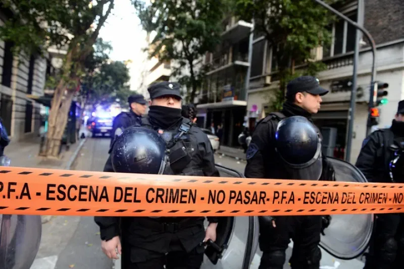 La esquina de Uruguay y Juncal, el viernes.