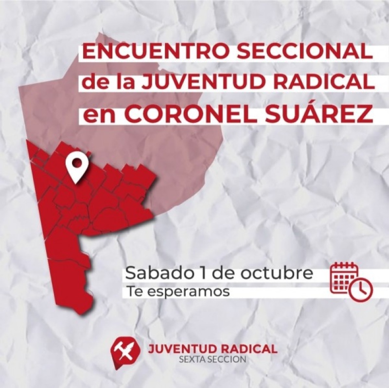 Mañana habrá un encuentro de la Juventud Radical en el comité Alem