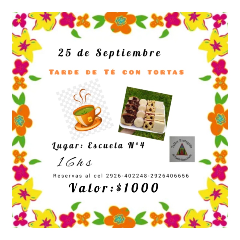 Taller protegido de Santa María: tarde de té con tortas