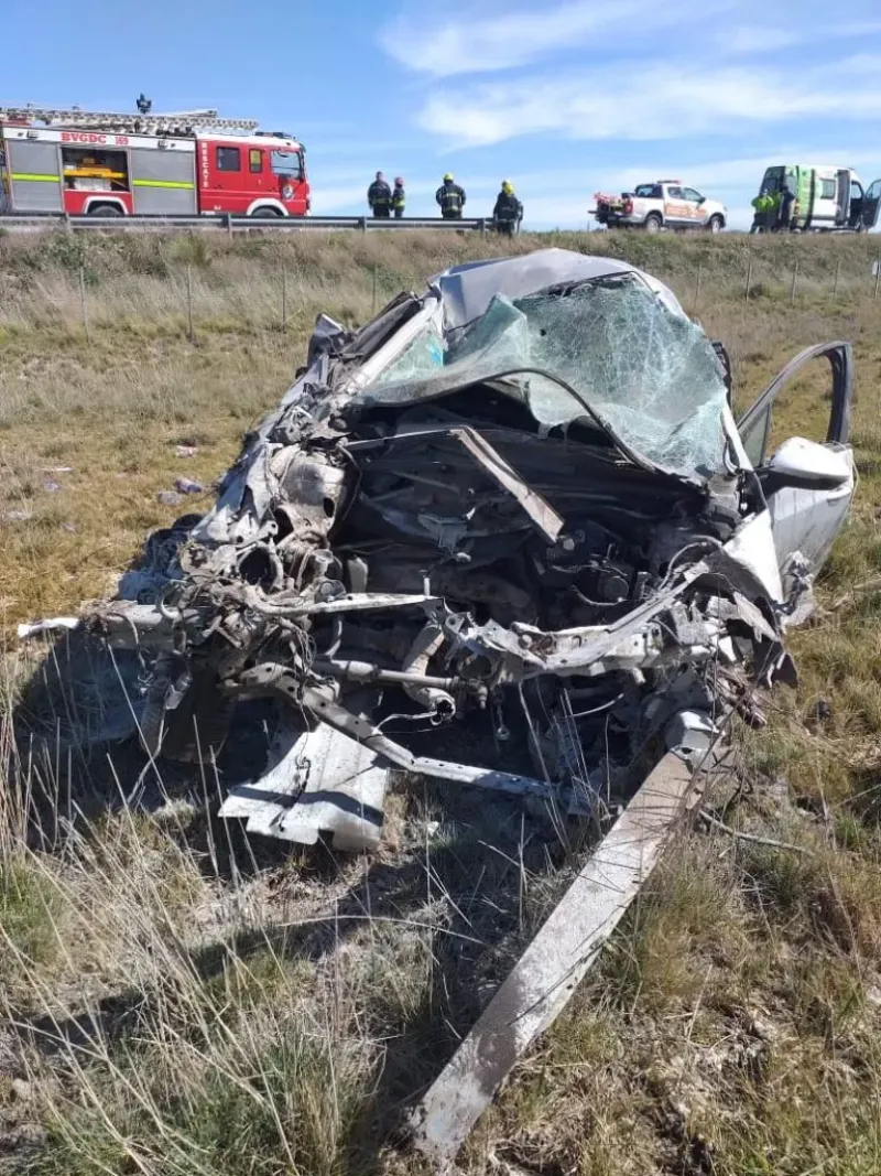 Un joven protagonizó un impresionante vuelco en la Ruta 35