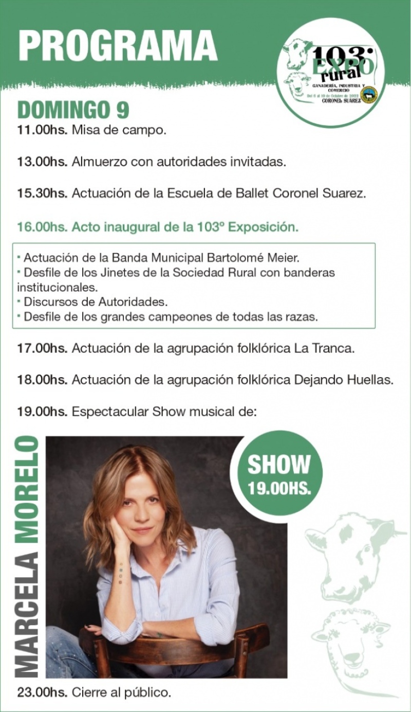 103° Exposición Rural de Coronel Suárez: programa de actividades