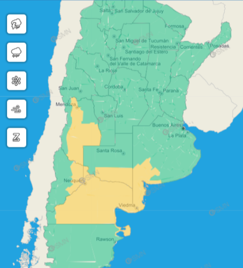 Alerta meteorológico para Bahía Blanca y la zona