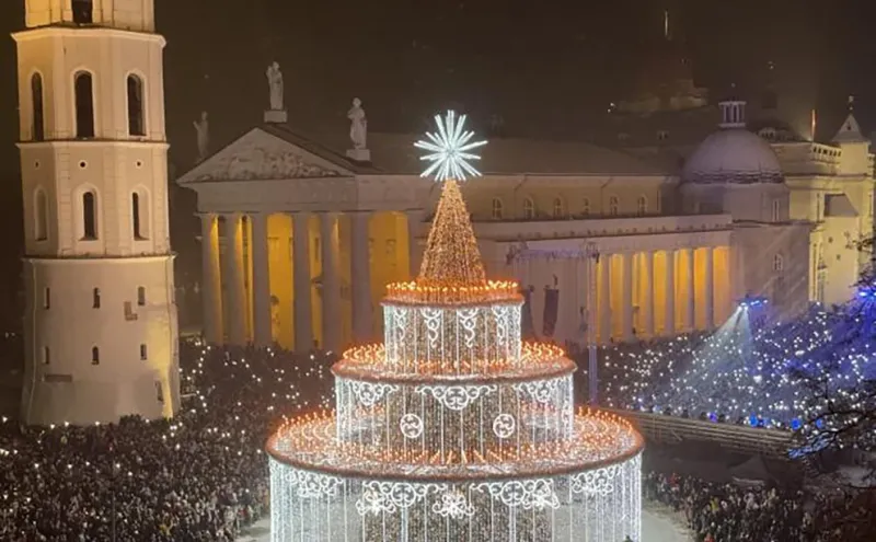  El árbol alcanza una altura de 25 metros y tiene 22 metros en su parte más ancha, con 700 luces en forma de vela 