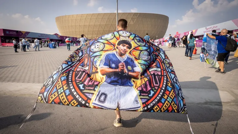 Los amigos no se animaron a mostrar la bandera antes de que Argentina consiguiera su tercer título del mundo