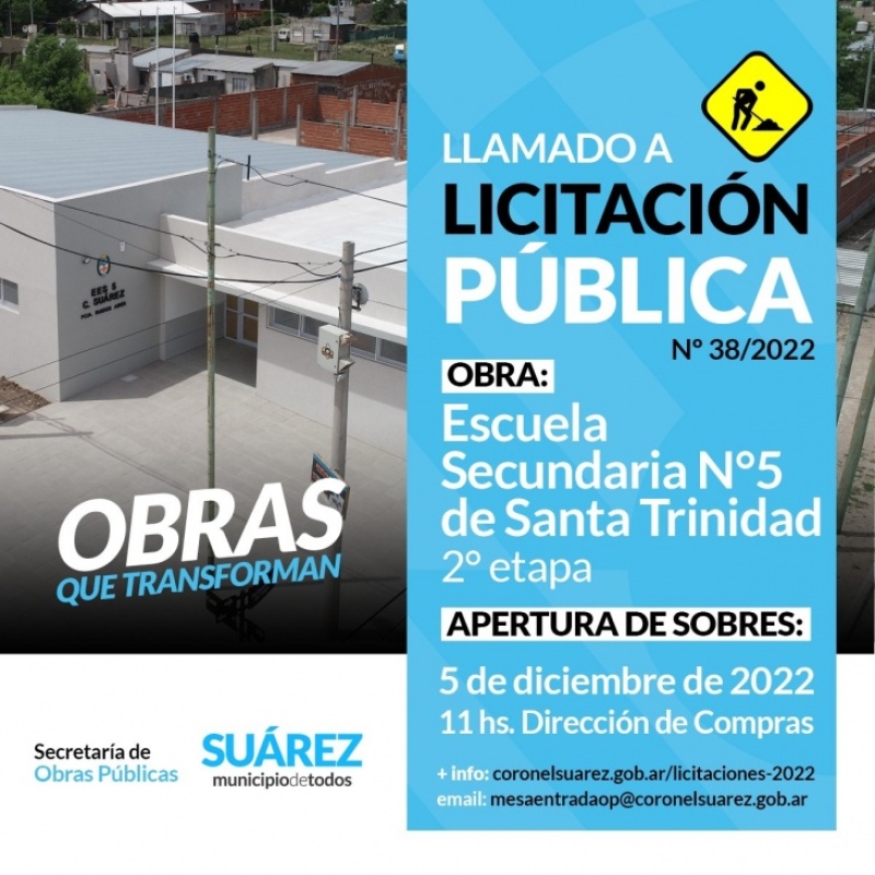 La Secundaria 5 de Santa Trinidad conocerá las ofertas para la segunda etapa de construcción