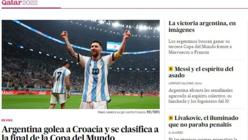 “Argentina aplasta a Croacia”: cómo lo reflejaron los medios del mundo