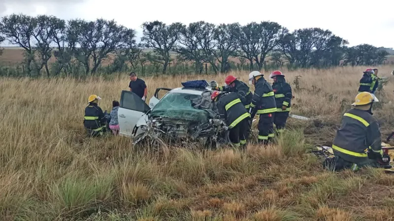 Impactante choque frontal en Ruta 3: cinco heridos