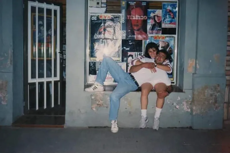 Sabina y Claudio, cuando eran novios